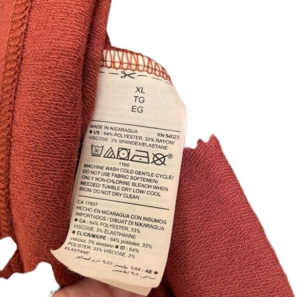 Old Navy Rust Colored Open Back Sweatshirt Size Extra Large (XL) - Picture 7 of 7